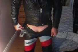 skorzany kombinezon