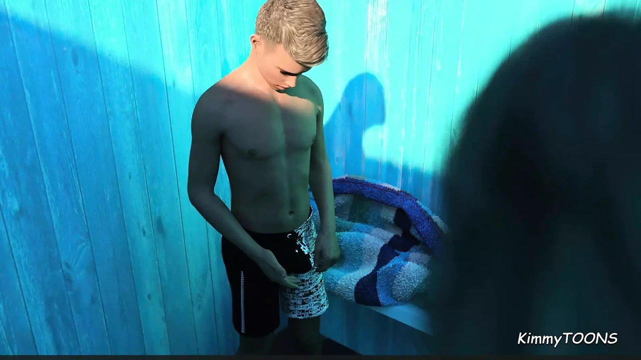 A Wife and stepmom – MILF helps her 18yo stepson to masterbate