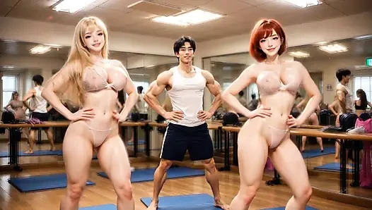 3D CGI Oiled Busty Milk Play - Luna & Ruby Private Squeeze & Drip After Trainer Leaves