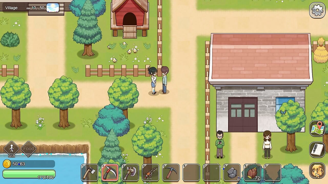 Ich ging in das haus dieser witwe, um sie zu ficken - 2D-videospiel