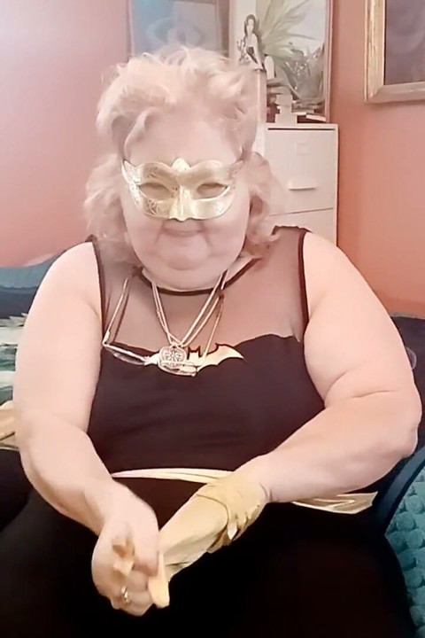 Satin Gold Gloves Fetish Play BBW Style
