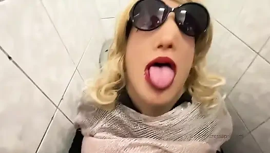 Public toilet slut by mistress April