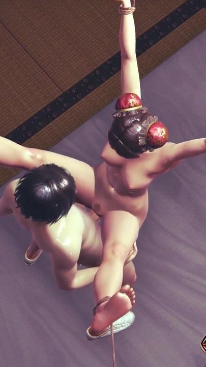 Hatano Miwa Oil Fuck - Big Ass Lifted for Intense Side-Fuck - Virgin Pussy Filled with Cum (Japanese 3D Hentai) | Clip 2