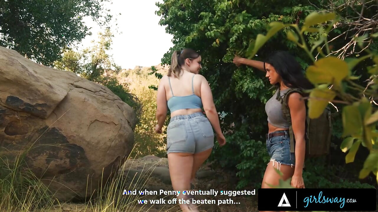 GIRLSWAY - PAWG Codi Vore Gets Seduced By MILF Penny Barber During Hike & Ends Up In Soft BDSM Sex