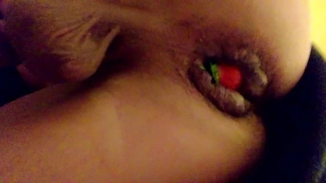 Strawberry eate from my ass