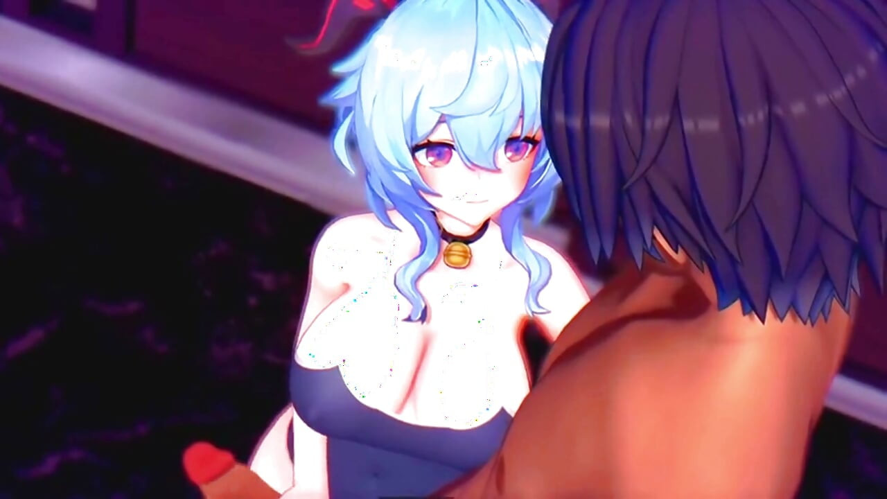 Genshin Impact - Niechlujny obciąganie Ganyu i kobiecy orgazm - animacje Hentai 3D