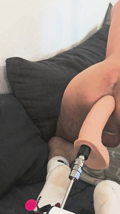 German Twink Stretching his Hole Wide Open with a Massive DIldo - Fuck Machine | Clip 1