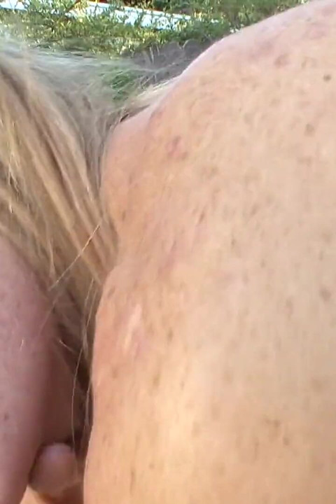 Filthy blond whore enjoys getting her arse rammed