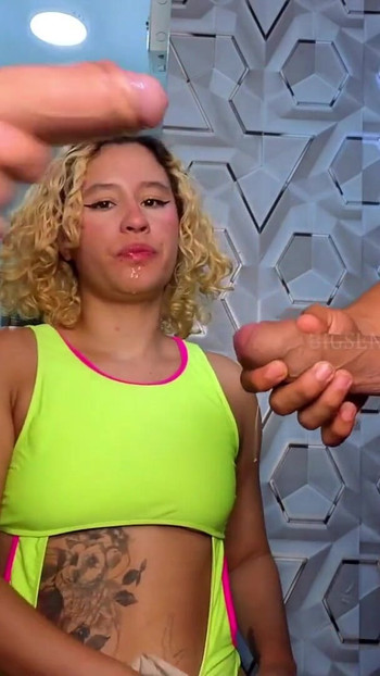 My husband watches as I suck it off his cuckold best friend | Clip 1