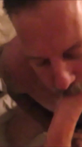 Thrilling moment from "Crotchonfire gags a silver daddy stud on the ginger root"