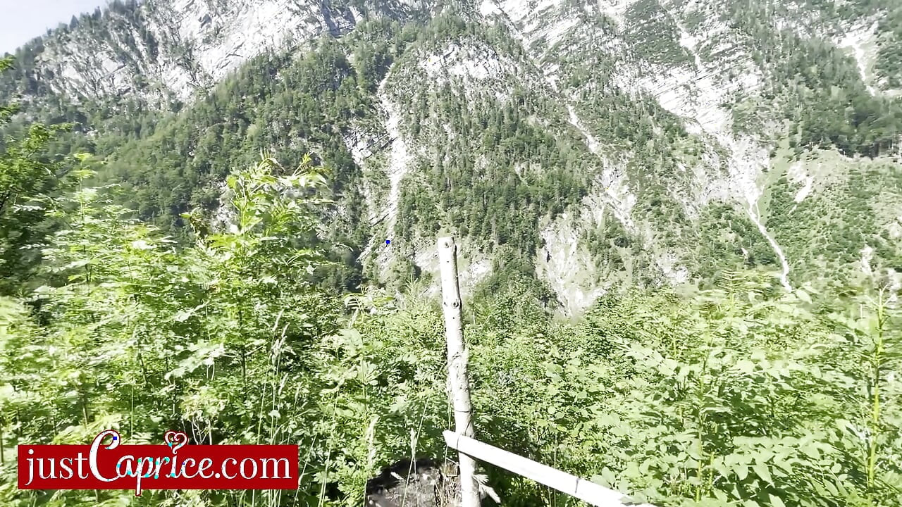 POV Blowjob - Your big white cock fills my tiny mouth while we're out hiking in the wilderness