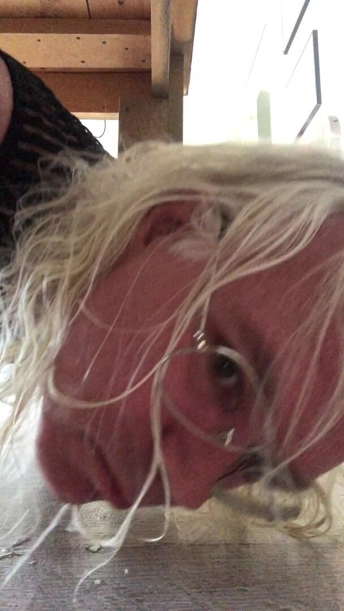 Obedient BDSM Transvestite Striccii Licks Her Cum From The Floor