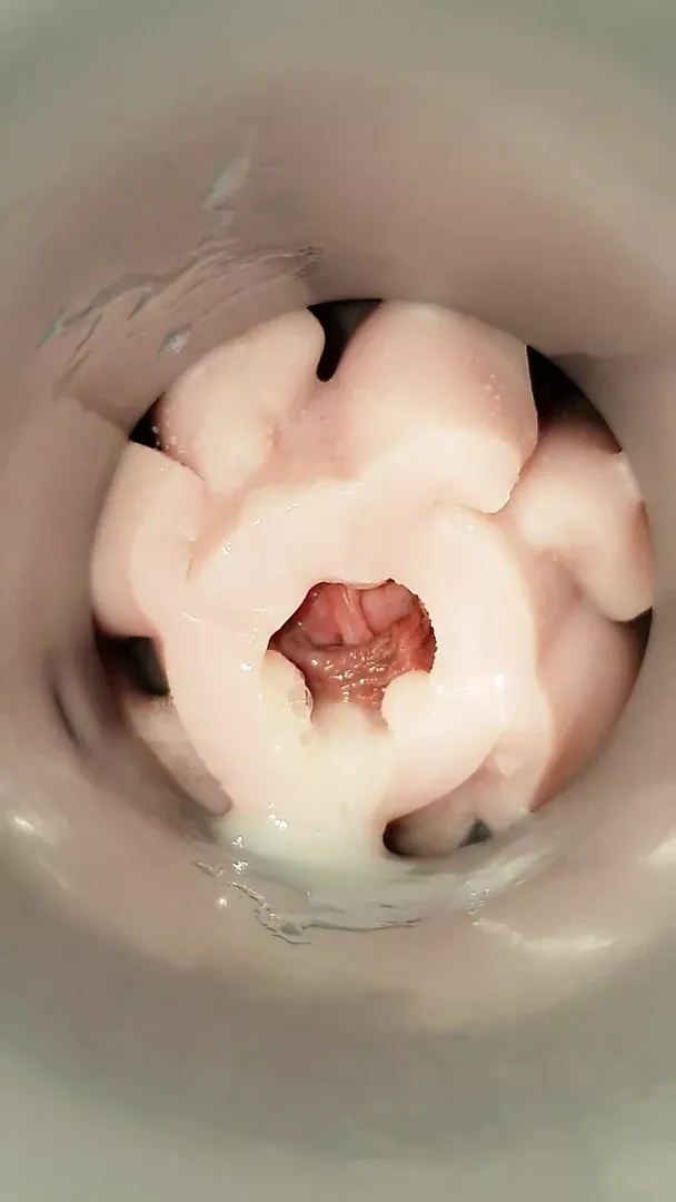 Cumming inside Fleshlight