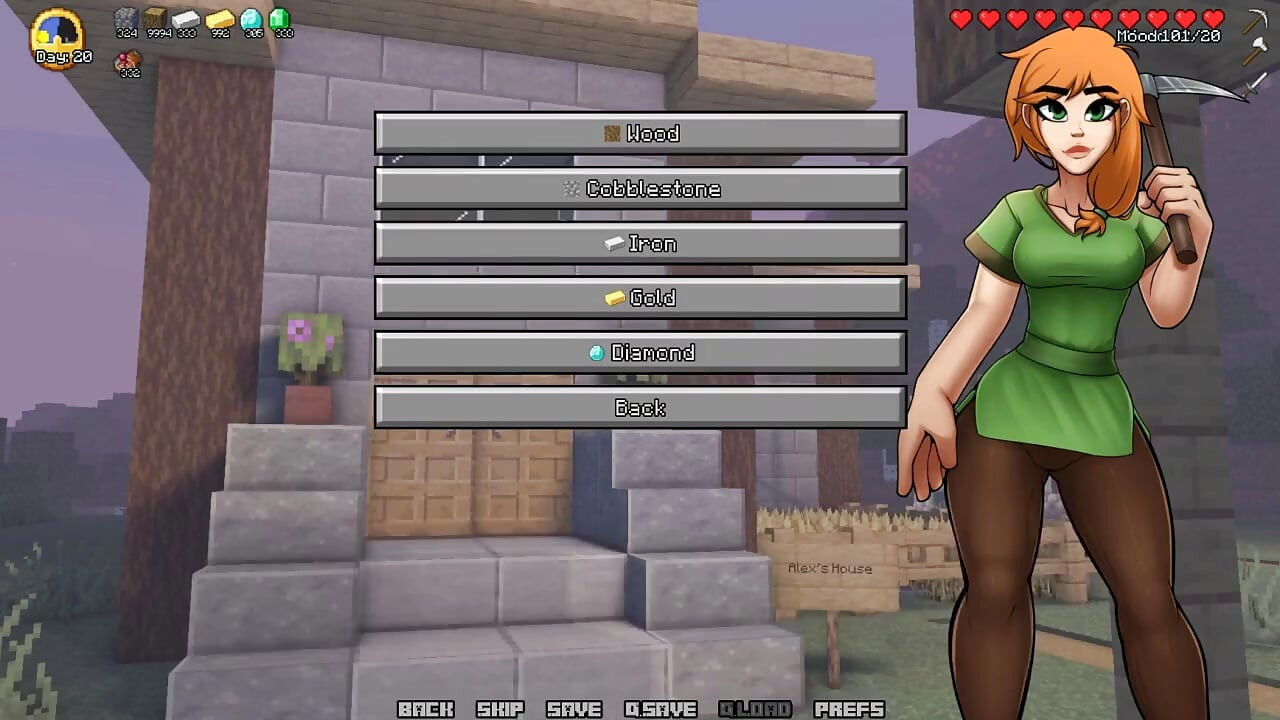 Minecraft Horny Craft - Part 3 - Alex Gives Blowjob to Steve by Loveskysanhentai