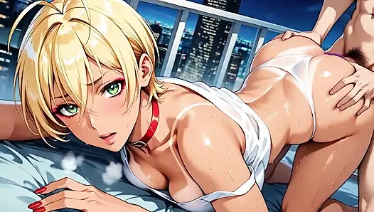 Ikumi Mito memberikan dirinya kepada Soma Yukihira di atap dunia dalam adaptasi AI dari Shokugeki no Soma