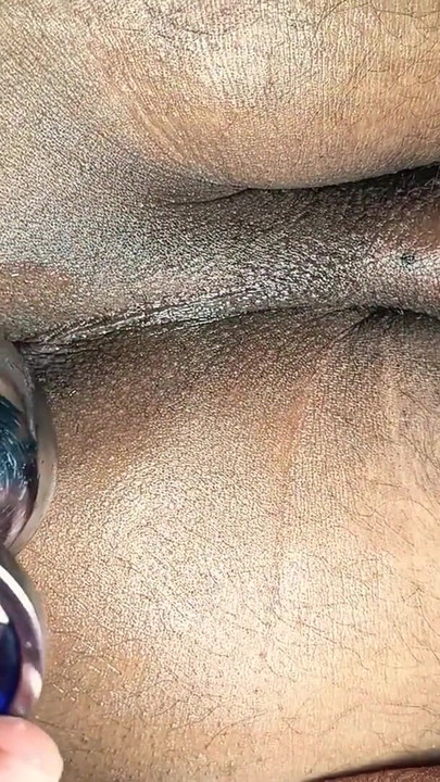 Close-up Deep BIG Butt Plug Masturbation Indian Brown  Tight Pink Asshole | Clip 1