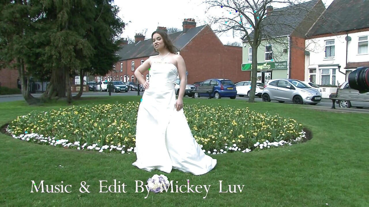 Horny brunette gets banged on her wedding