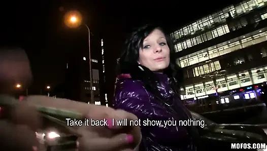 Public Pickups - Naughty Brunette Maja Gives Furious Blowjob POV Then Rides Martin for a Deep Creampie