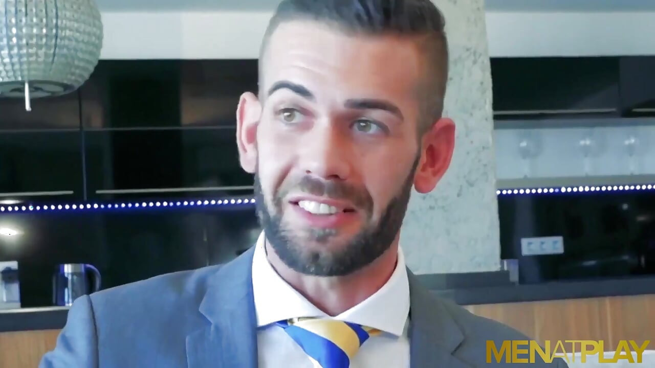 MENATPLAY suited Latino Hector De Silva anal fucks Axel Max
