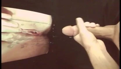 Sexy Pussy Sprayed Down with Cum