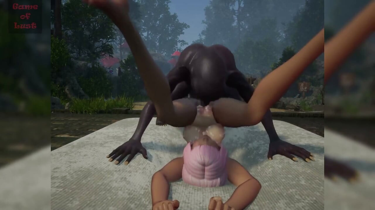 Gol Anime Pregnant Slave Gangbanged by Goblins in Bed