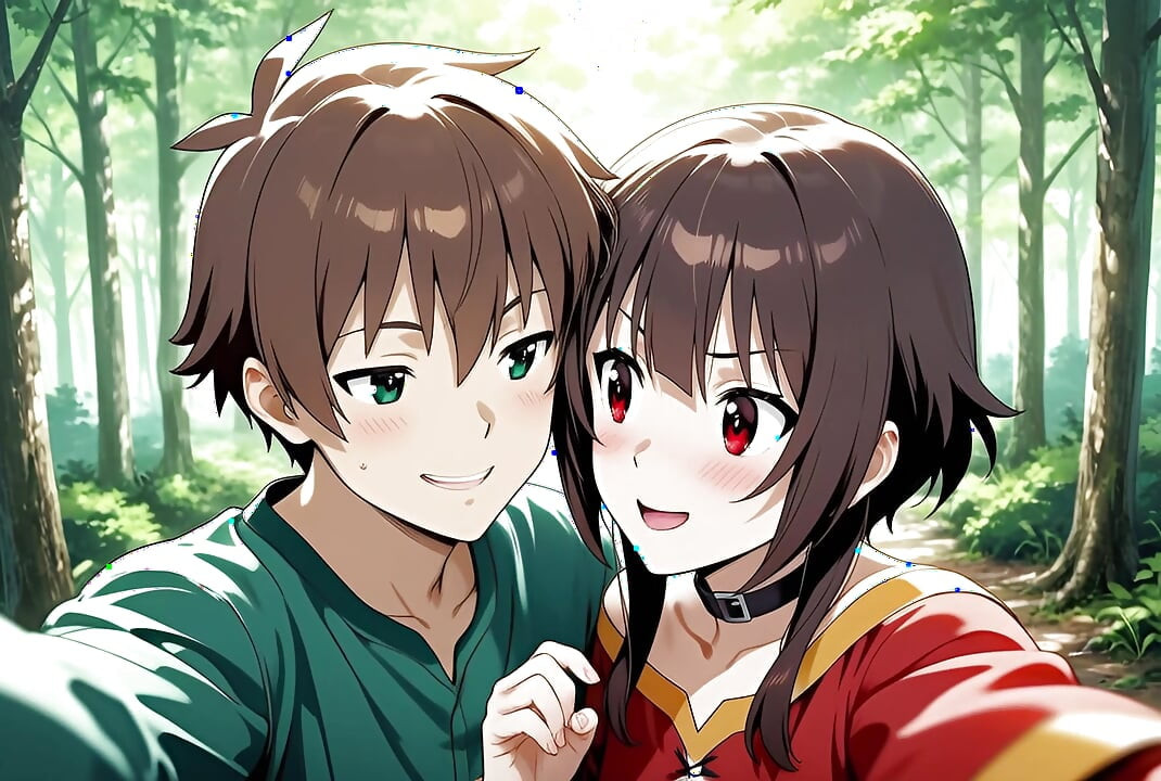 Leśny spacer seksualny Megumin i Kazuma w adaptacjach AI Konosuba