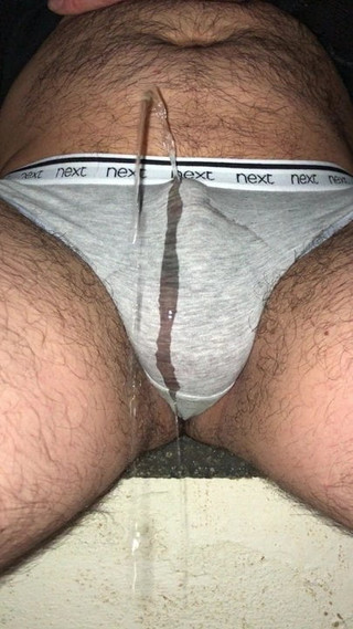 Pissing in grey panties Pt.1