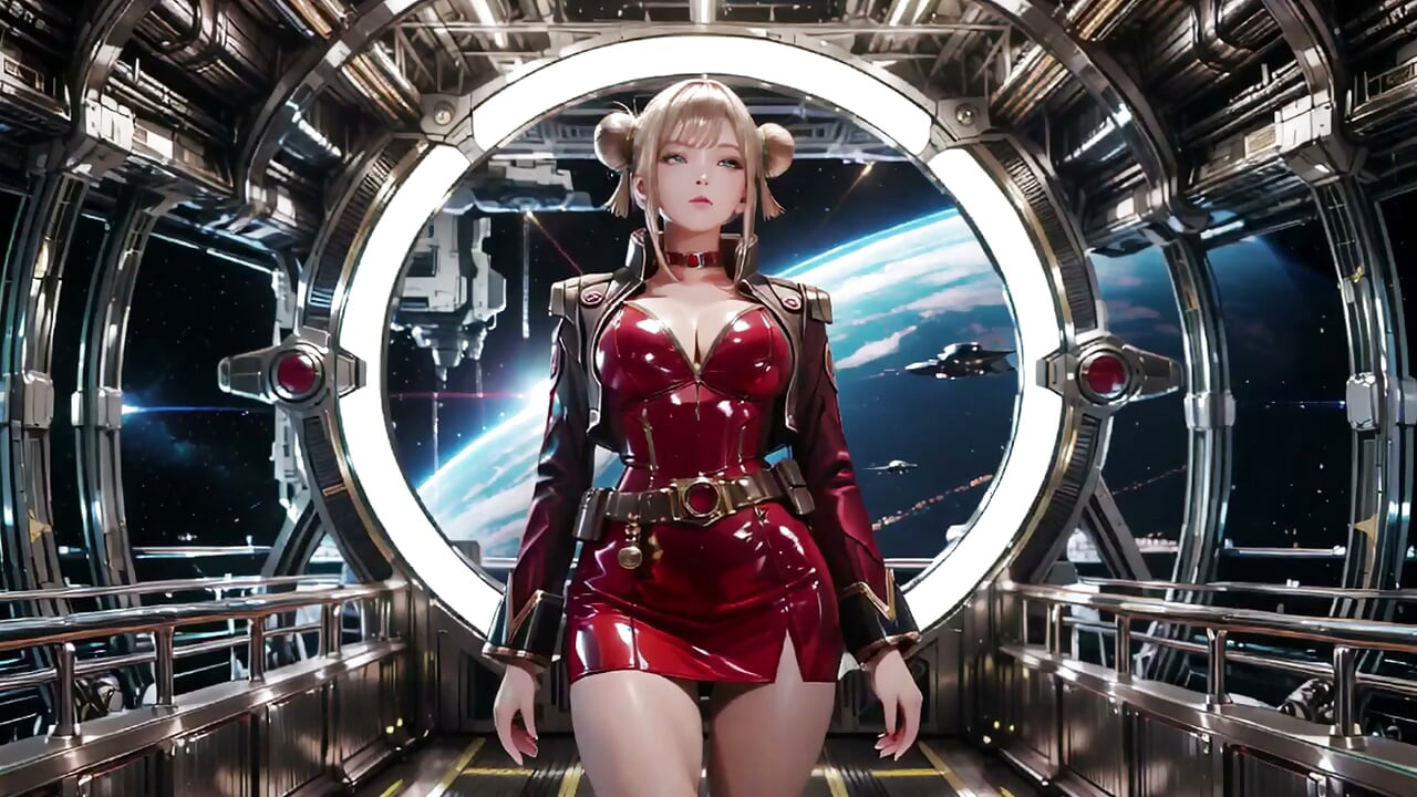 Armură Roșie Starship: Privirea Privată a Blondei Comandante!