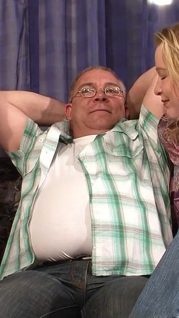 Key moment from "German Curvy Wife suprise old Fat husband with FFM Threesome at Reportage"