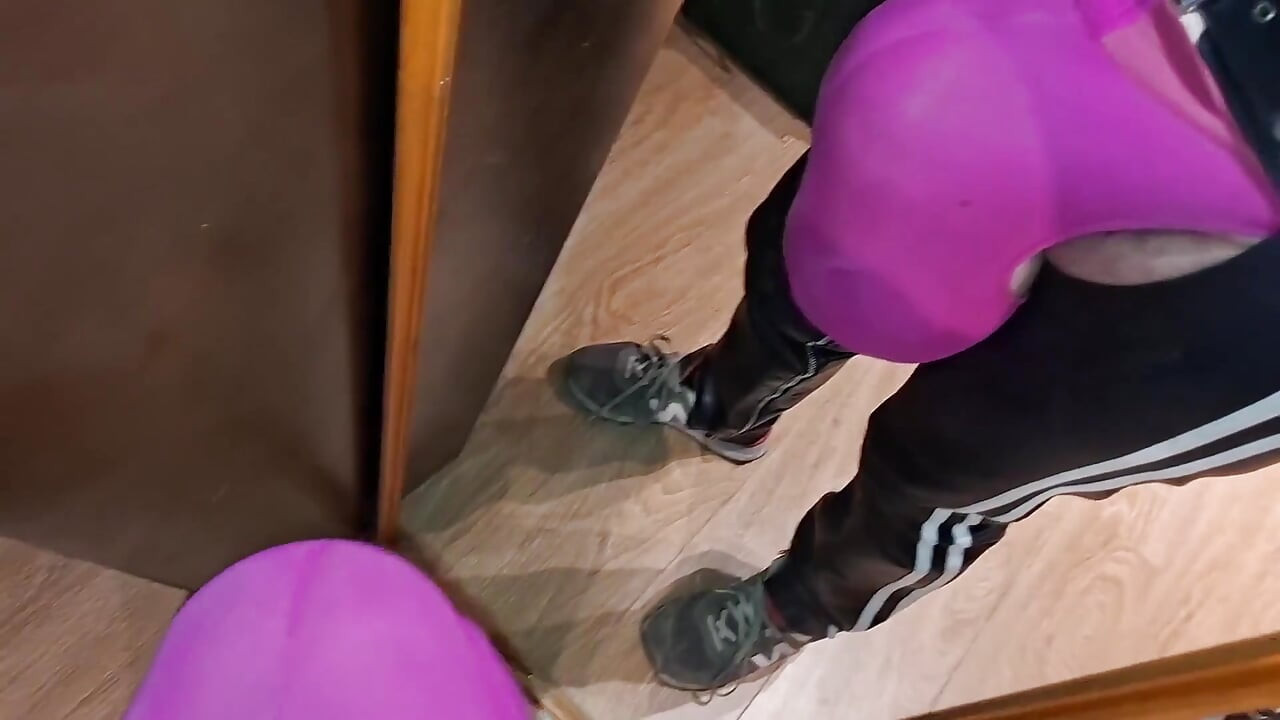 Lycrajock and Leather Chaps,mirrorfun