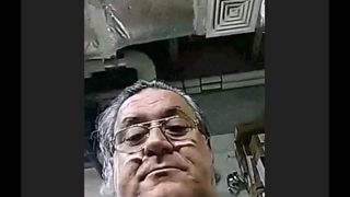 latin grandpa wanking and cumming