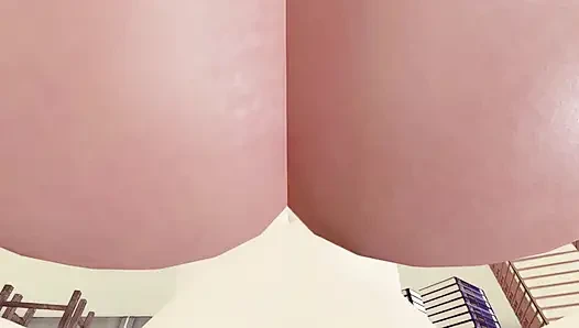 Big Indian Professor WITH A GIGANTIC ASS has sex with a guy in the library alone - full animation