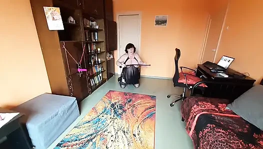 Fat slave vitgun is training for her Master's arrival, part 1.mp4