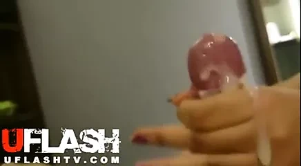 Huge cumshot during brazilian wax