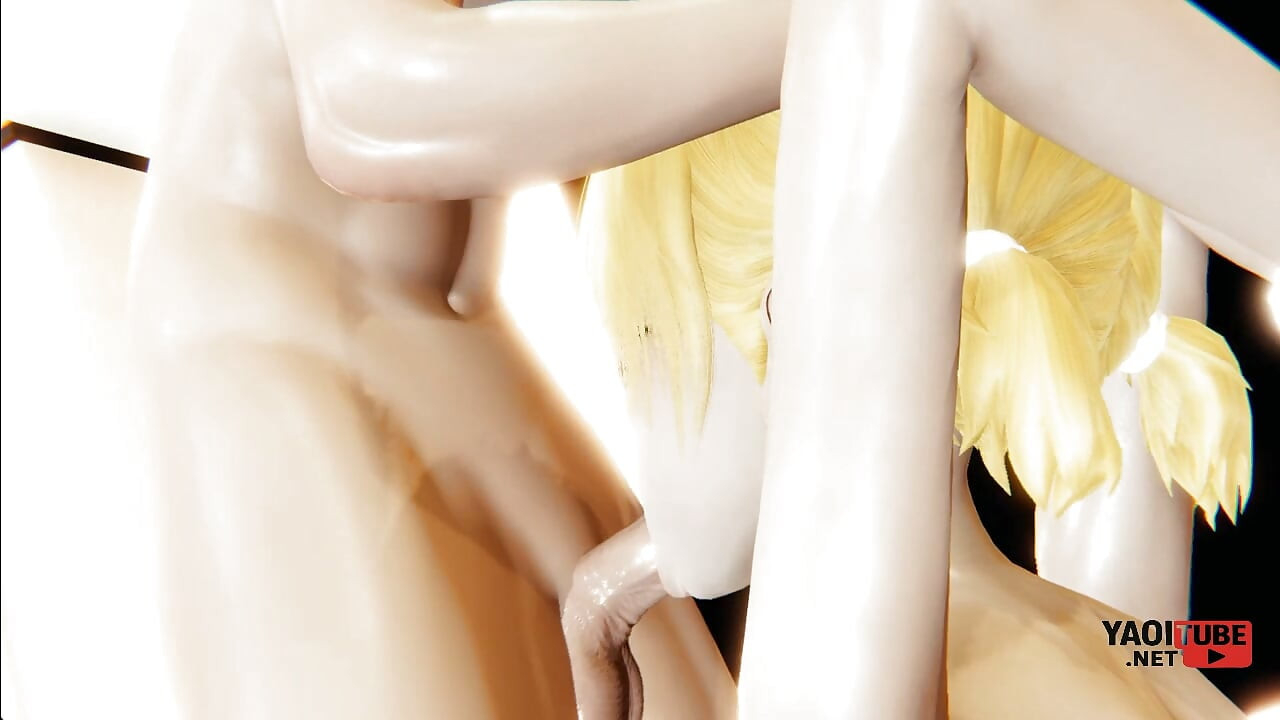 Yaoi - 弱虫フェムボーイの口をファックする