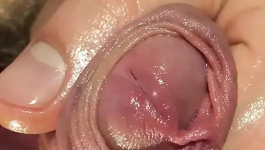 Hump and Jerk the Foreskin to Cum, Close Up