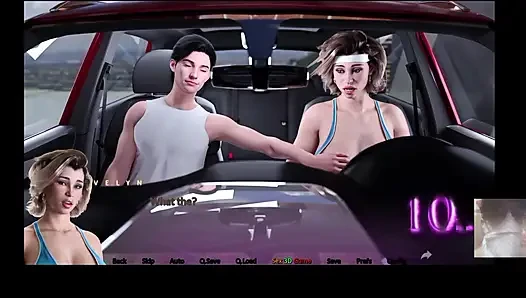 Stiefschwester hat uns fast erwischt!! MILF stiefmutter gab mir einen blowjob im auto und isst meine ladung.