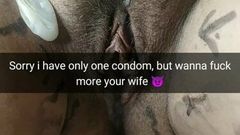 Sorry we ran out of condoms, so i creampie your slut wife!