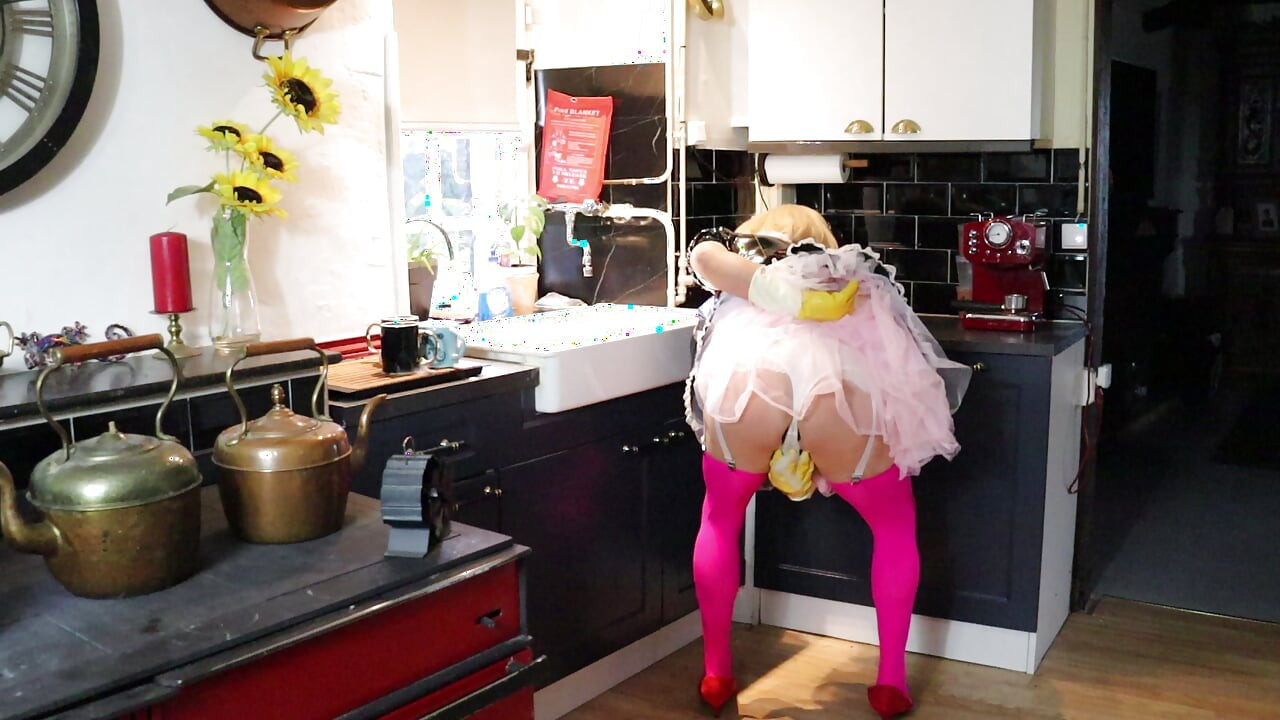 Sissy Dee Should Be Washing, but She Is Enjoying the Bubbles Too Much