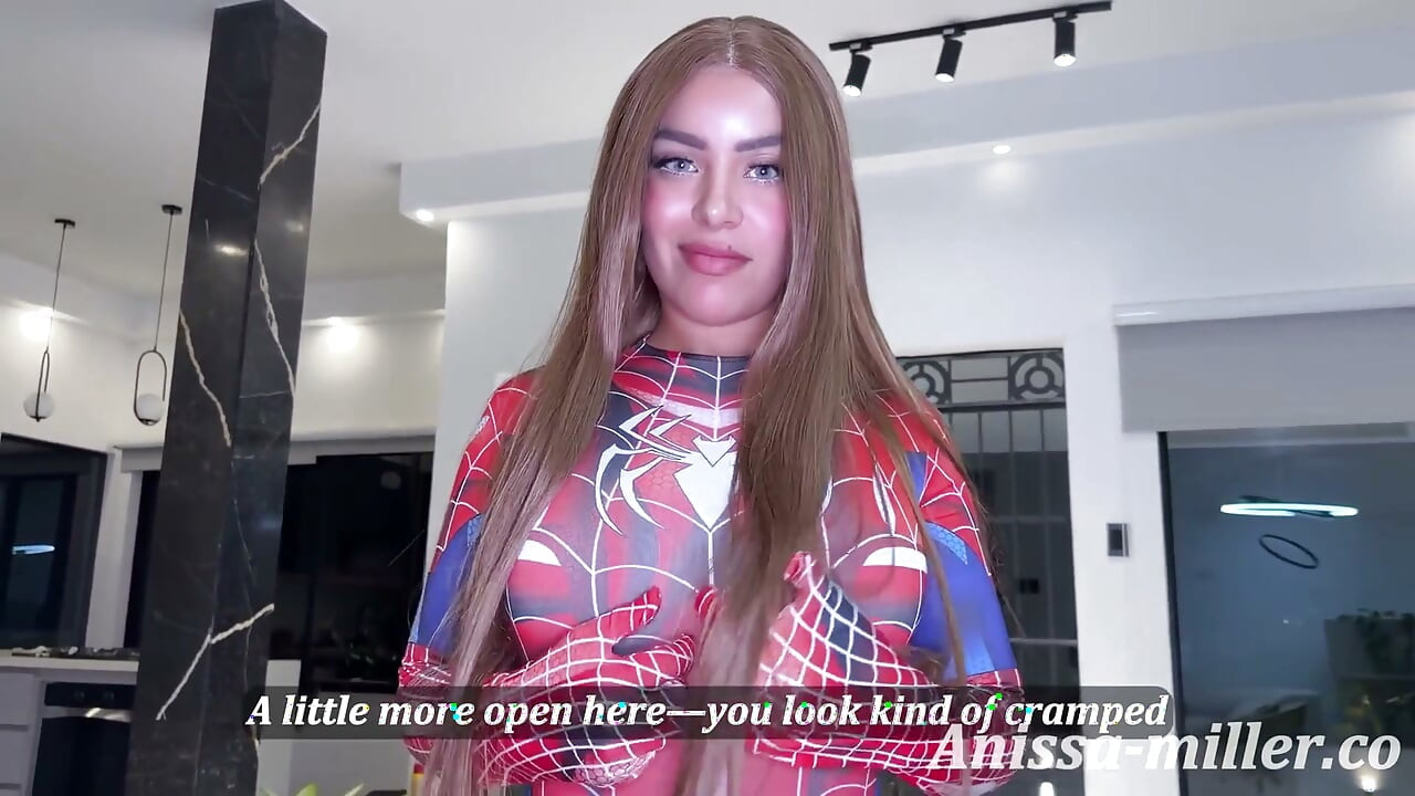 This Spider-girl Costume Is Really Tight on Me, Stepbro. Unzip It and Fuck Me