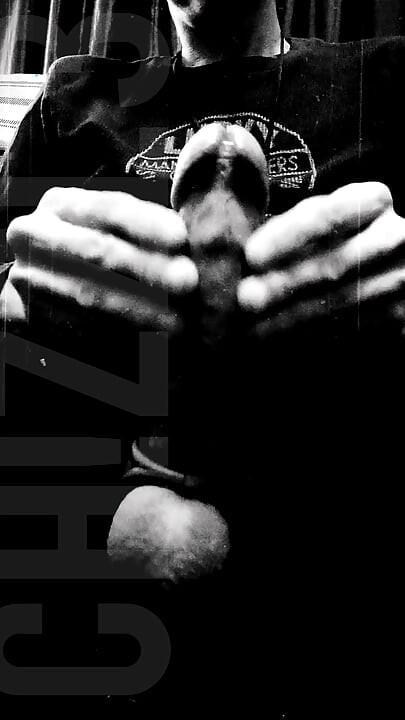 B&w Cock Play W/ Cumshot