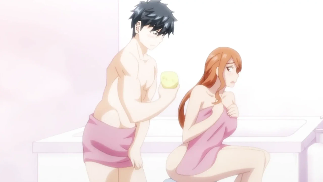 激情的浴室性爱，抓住水槽，在的女牛仔狂热中骑乘他