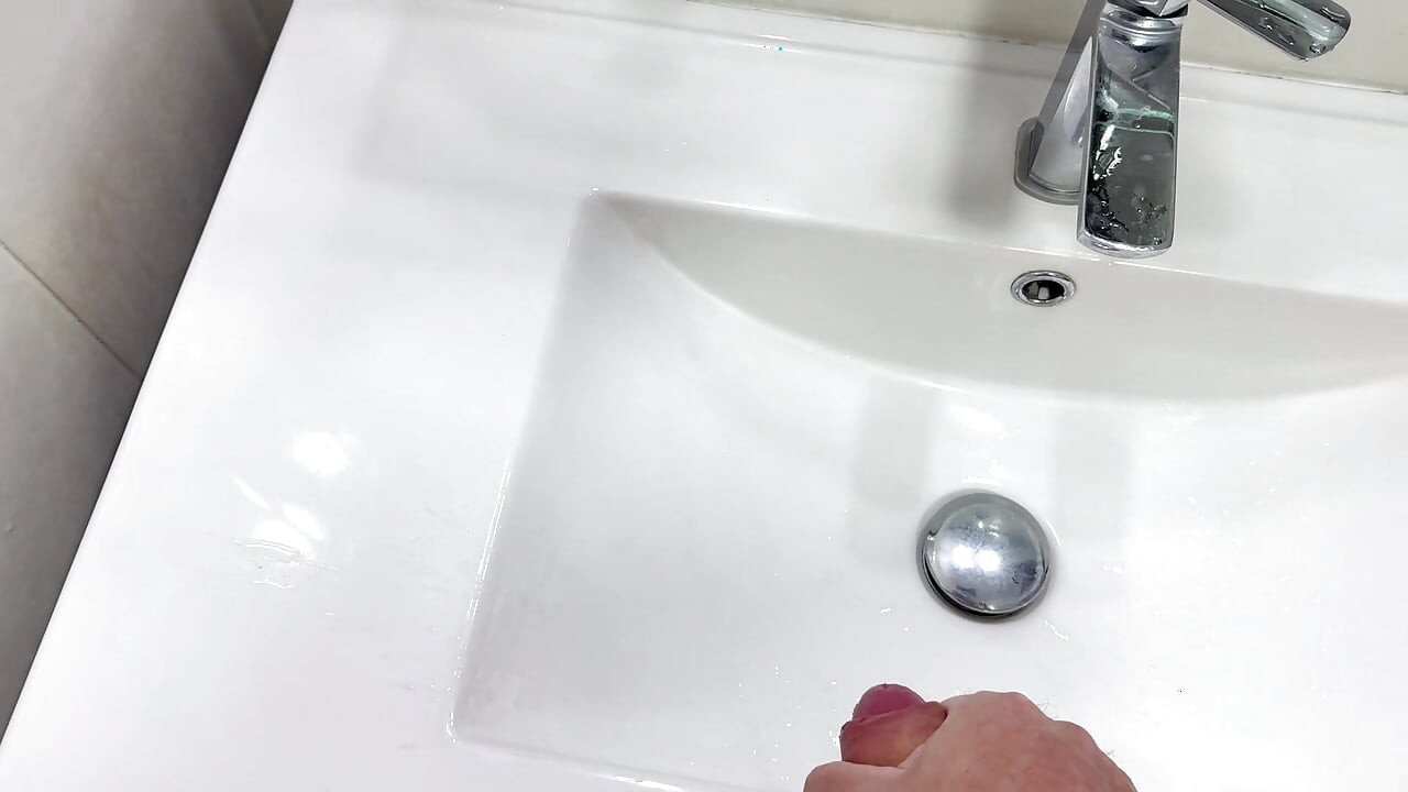 Cum in bathroom