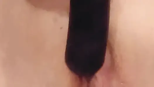 Squirt orgasm with black toy fuck