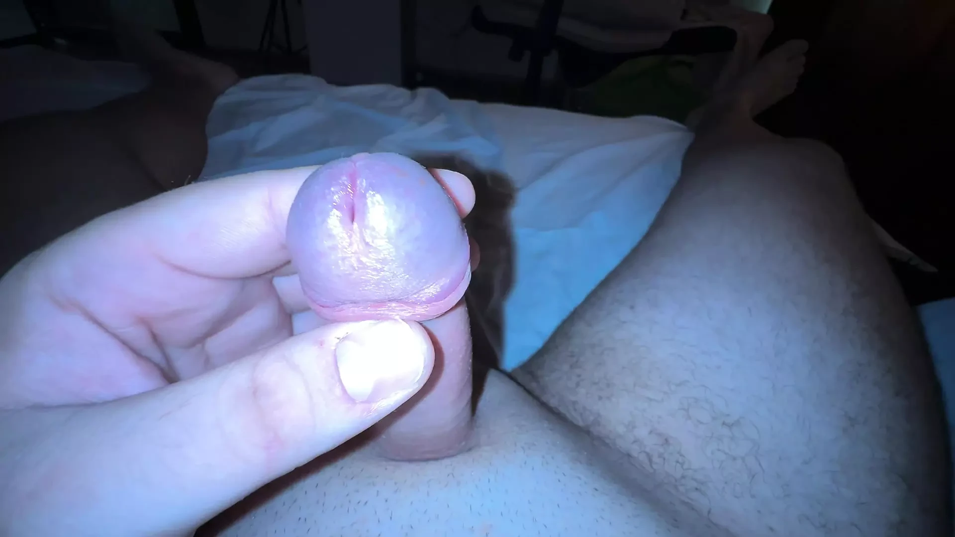 I love edging myself until I cum all over the place ! ! Huge cumload all over !