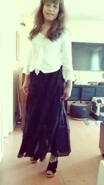 Classy & Elegant - White Blouse & Black Maxi Skirt