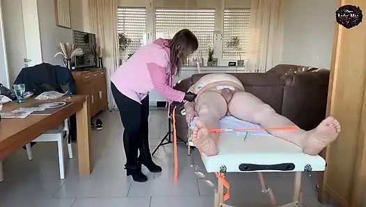 DomLady Mia SlaveOfM Hell of Pain Whips CBT and Punishment with Electricity and Nasty Braces - Part 3