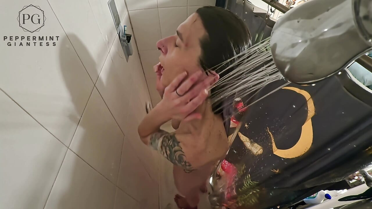 6.7 Tall Amazon Shower Routine POV Overhead Giantess Goddess