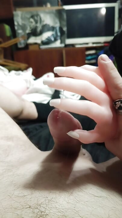 POV - Wet Handjob & Cum on Hana