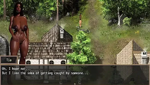 Ein kampf mit sünden, gameplay tia wird im freien und im zelt gefickt